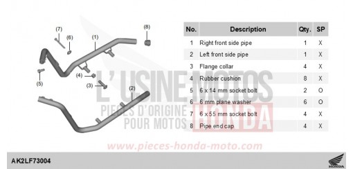 KIT,FR SIDE PIPE ADV350AS de 2025